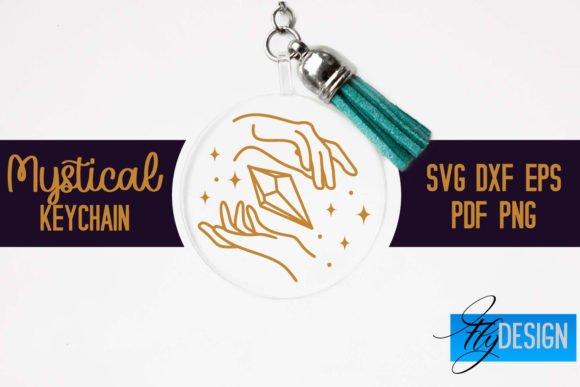 Mystical Keychain SVG | Witch SVG Design Illustration Artisanat Par flydesignsvg