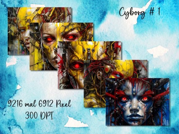Cyborgs # 1 Graphic Backgrounds By Thomas Mayer
