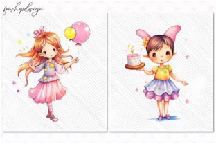 Fairy Birthday Watercolor Clipart Graphic AI Graphics By FonShopDesign 3