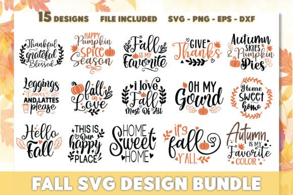 Fall SVG Design Bundle Graphic Crafts By crafthome