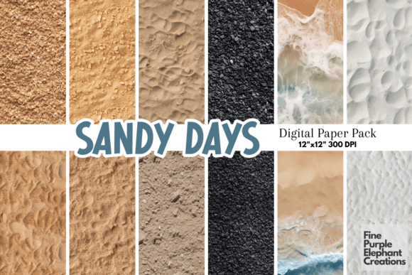 Sandy Beach Texture | Summer Scrapbook Gráfico Texturas de Papel Por finepurpleelephant