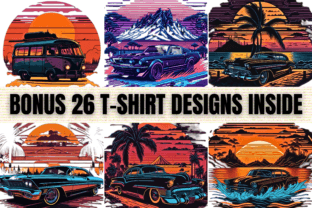 100 VINTAGE CAR T-SHIRT DESIGNS PROMPTS Graphic AI Graphics By Artistic Revolution 2