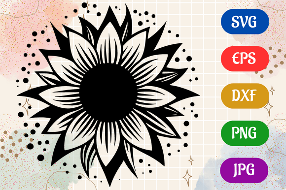 Flower | Black SVG Vector Silhouette 2D Grafika Ilustracje AI Przez Creative Oasis
