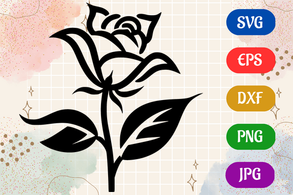 Flower - Quality DXF Icon Cricut Grafika Ilustracje AI Przez Creative Oasis