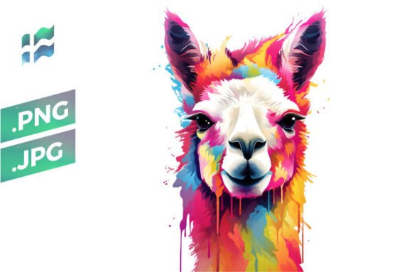 Llama Graphic AI Illustrations By MerchSuperb