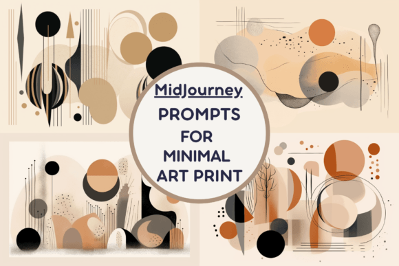 Midjourney Prompts for Boho Minimal Art Graphic AI Generated By Milano Creative