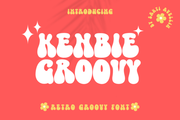 Kenbie Groovy Display-Schriftarten Schriftart Von Sakti Avellin