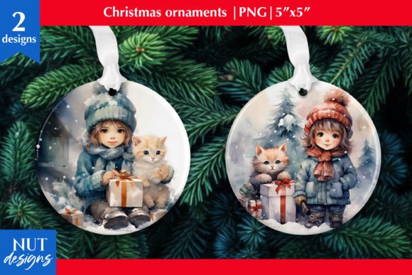 Christmas Ornament PNG Watercolor Winter Graphic Crafts By natalia.kurtidi