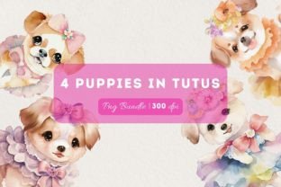 Cute Puppies in Tutus Graphic AI Graphics By SoA Designz 1