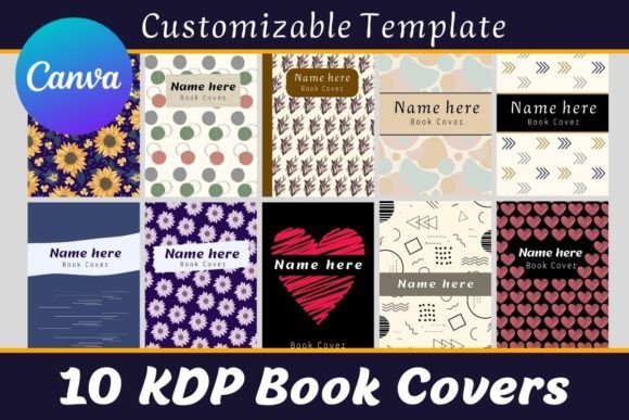 KDP Book Covers Bundle • Canva Templates Gráfico Interiores KDP Por KDP POC