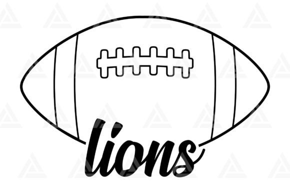 Lions Football Svg Cut File Gráfico Manualidades Por svgvectormonster