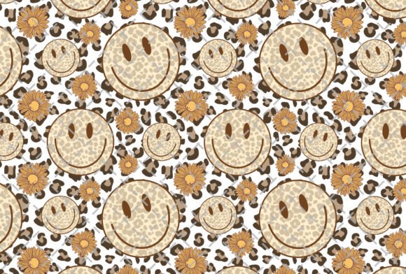 Smiley Face Checkered Seamless Pattern Graphic Illustrations By Flora Co Studio