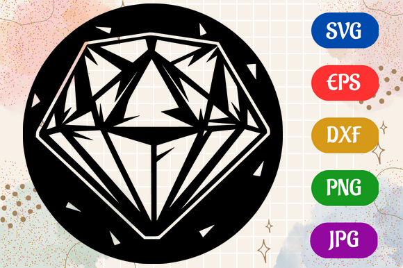 Diamond - Quality DXF Icon Cricut Grafik KI Illustrationen Von Creative Oasis