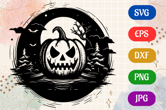 Halloween - Quality DXF Icon Cricut Illustration Illustrations AI Par Creative Oasis