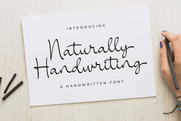 Naturally Handwriting Skript-Schriftarten Schriftart Von Doehantz Studio