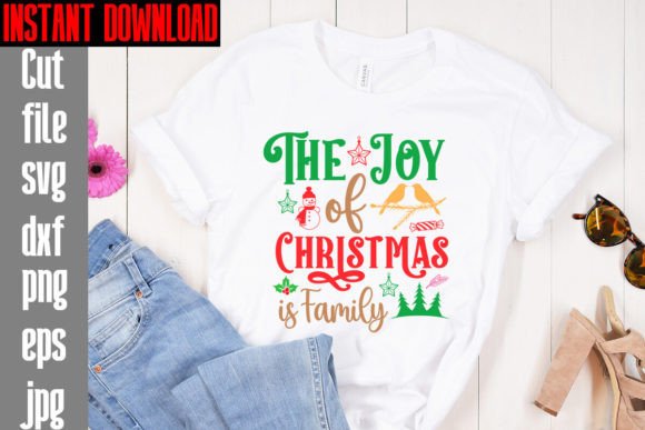 The Joy of Christmas is Family Grafik T-shirt Designs Von SimaCrafts