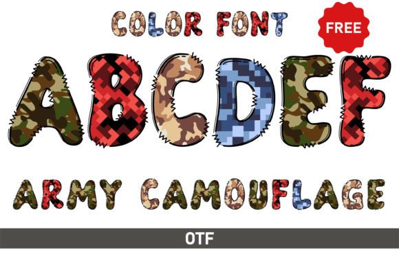 Army Camouflage Color Fonts Font By Veil