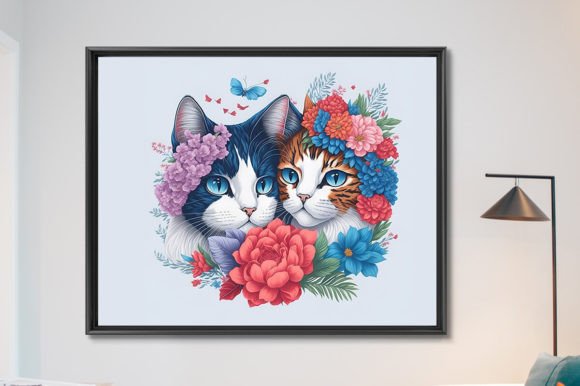 Digital Illustration of Cute Cat Graphic Illustrations By Creative Designs