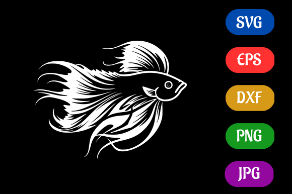 Fish | SVG EPS DXF PNG JPG Silhouette Graphic AI Illustrations By Creative Oasis