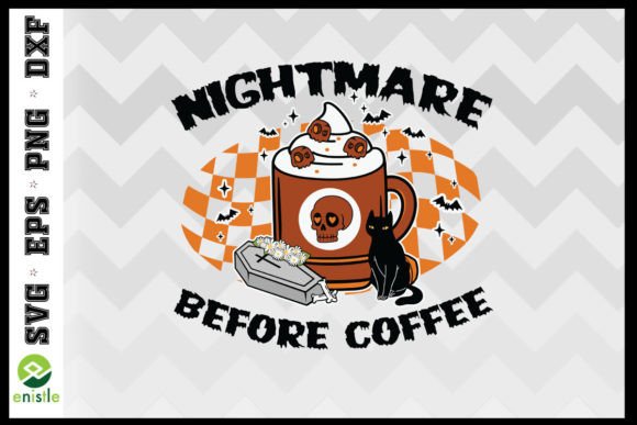 Skull Coffin Nightmare Before Coffee Graphic Crafts By Enistle