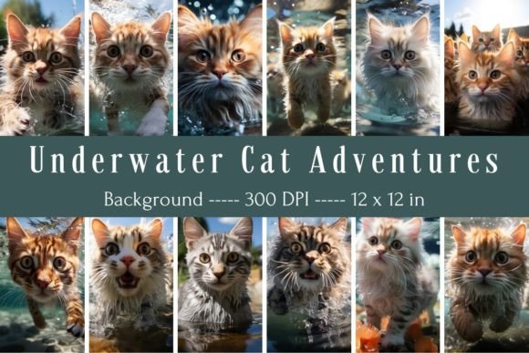 Underwater Cat Adventures Background Gráfico Fondos Por Imagination Meaw