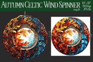 Autumn Celtic Wind Spinner Sublimation13 Illustration Artisanat Par Designing with Marlo