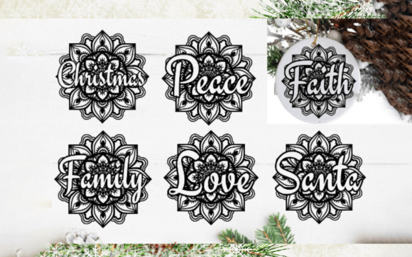 Christmas Ornament SVG Bundle Graphic Crafts By Rishasart