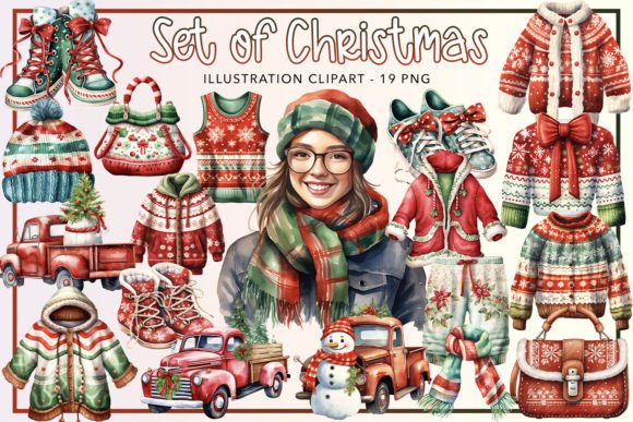 Christmas Sublimation Clipart Graphic Illustrations By DS.Art