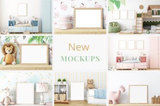 Frame Mockup Kids Bundle - 140 Graphic Product Mockups By Mockups Shop