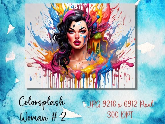 Colorsplash Woman # 2 Grafika Ilustracje do Druku Przez Thomas Mayer