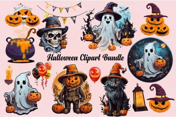 Halloween Sublimation Clipart Bundle Illustration Artisanat Par samiyakhanm68
