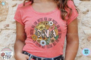 Nurse Wildflowers Love Inspire Heal, CNA Afbeelding T-shirt Designs Door WinnieArtDesign 3