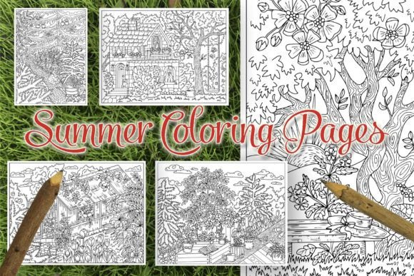 Summer Coloring Pages Graphic Coloring Pages & Books By samiramay