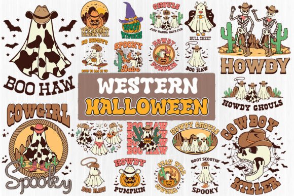 Western Halloween SVG Bundle 20 Designs Graphic Crafts By Pecgine