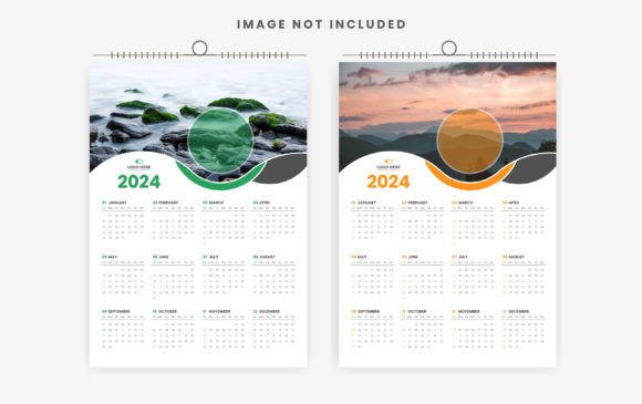 2024 One Page Calendar Design Template Graphic Print Templates By TanmoyTopu_Pro