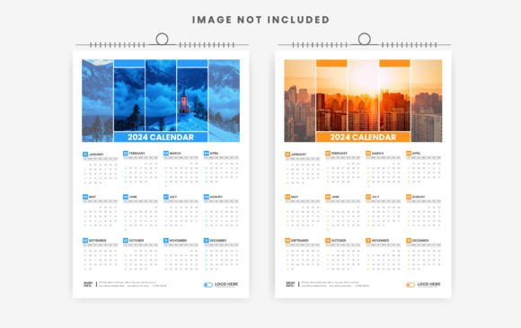 2024 One Page Calendar Design Template Graphic Print Templates By TanmoyTopu_Pro