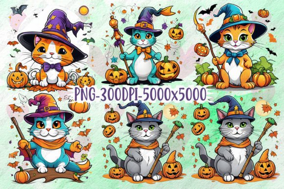 Cute Halloween Cat PNG Sublimation Gráfico Manualidades Por SR Design