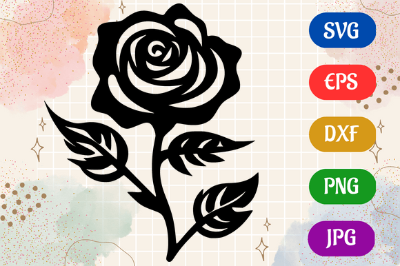 Flower | SVG EPS DXF PNG JPG Silhouette Graphic AI Illustrations By Creative Oasis