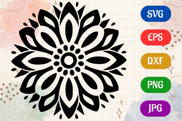 Flower | Silhouette SVG EPS DXF Vector Graphic AI Illustrations By Creative Oasis