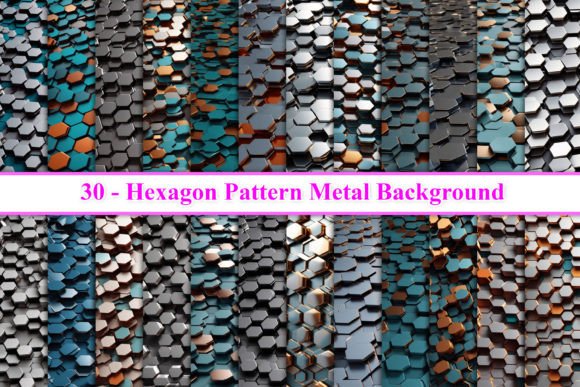 Hexagon Pattern Metal Texture Graphic Backgrounds By Fstock