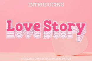 Love Story Czcionki do Wyświetlania Czcionka Przez Imagination Switch 1