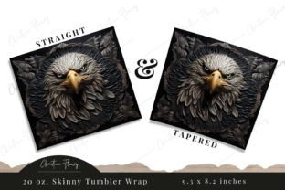 3D Engraved Eagle Tumbler Wrap PNG Gráfico Artesanato Por Christine Fleury 2