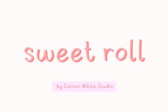 Sweet Roll Script Fonts Font Door Cotton White Studio