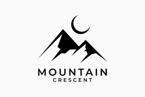Mountain Hill Crescent Moon Logo Illustration Logos Par Sore.studios