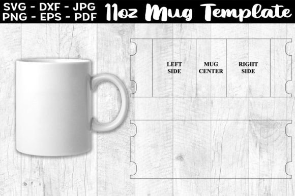11oz Mug Template Sublimation Full Wrap Graphic Print Templates By Aleksa Popovic
