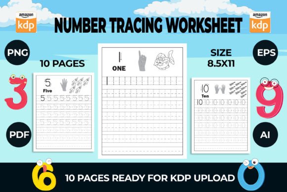 Number Tracing Workseet Graphic K By Polashdeb455