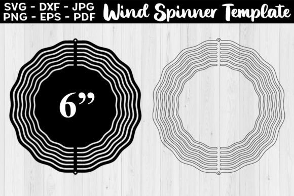 6" Wind Spinner Template SVG PNG Graphic Print Templates By Aleksa Popovic