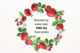Strawberry Watercolor Illustration Illustrations Imprimables Par 7nov.studio 6