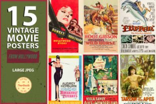 Vintage Hollywood Movies Posters Graphic Illustrations By tmartinezta 1