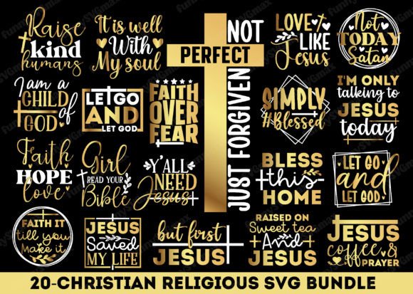 Christian Religious SVG Bundle,Jesus SVG Graphic Crafts By funnySVGmax